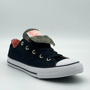 Converse CTAS Double Tongue Ox Low Top Black Camo Pink Kid Girl Shoes